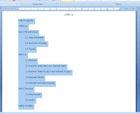 Cara membuat daftar isi
