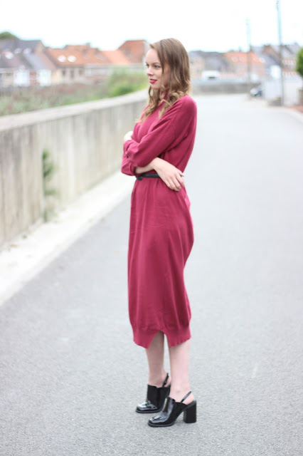 fall midi dress outfit