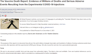코로나 백신, 사망 및 부작용 수백만명, 25만 퍼센트 (250,000%)