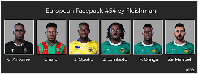 European Facepack #54 For eFootball PES 2021