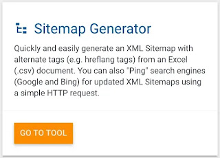 لقطة شاشة لأداة لإنشاء ملف sitemap على MERKLE