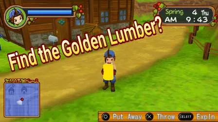 Where Can I Find Golden Lumber in Harvest Moon: Hero of Leaf Valley