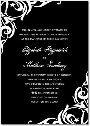 Black  White Wedding Decorations on Black And White Wedding Invitation Ideas Black And White Wedding