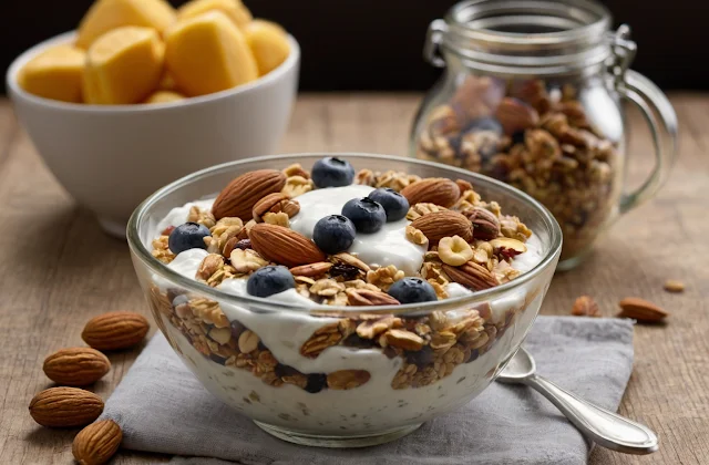 Muesli with Yogurt and Nuts: A Nutritious and Energizing Breakfast Delight