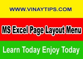 MS Excel Page Layout Menu