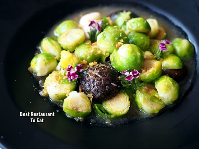 Rama V Menu - Stir Fried Brussels Sprout With Sea Scallops in Royal Thai Sauce