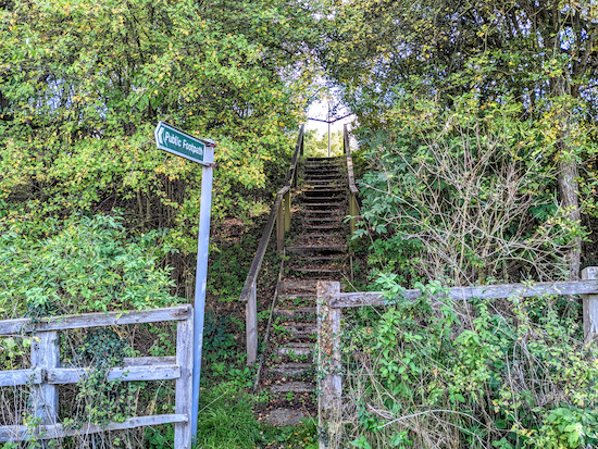 The steps leading to the A10