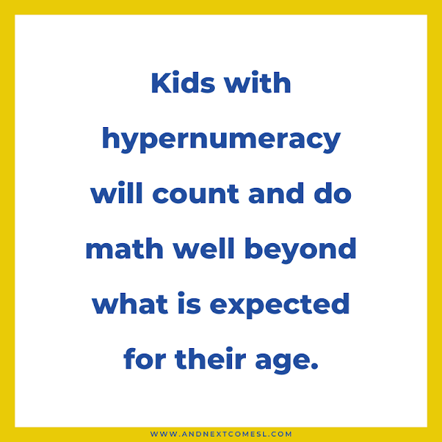 Kids with hypernumeracy count and do math well beyond their age