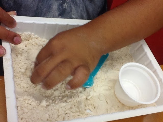 http://breezyspecialed.blogspot.com/2013/09/cloud-dough-sensory-activity.html