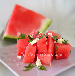 Watermelon, Feta and Mint