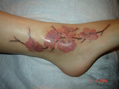 foot flower tattoos design gallery