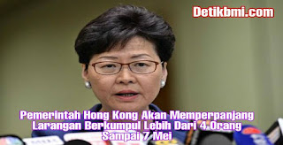 Pemerintah Hong Kong Akan Memperpanjang Larangan Berkumpul Lebih Dari 4 Orang Sampai 7 Mei 