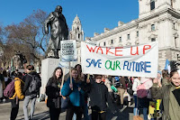 Thousands of students went on strike in London on February 15, 2019, to protest their government’s inaction on climate change. (Credit: Wiktor Szymanowicz/Barcroft Media/Getty Images) Click to Enlarge.