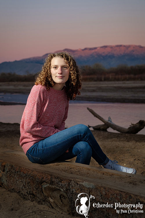 Professional portrait of a Bosque high school senior Albuquerque