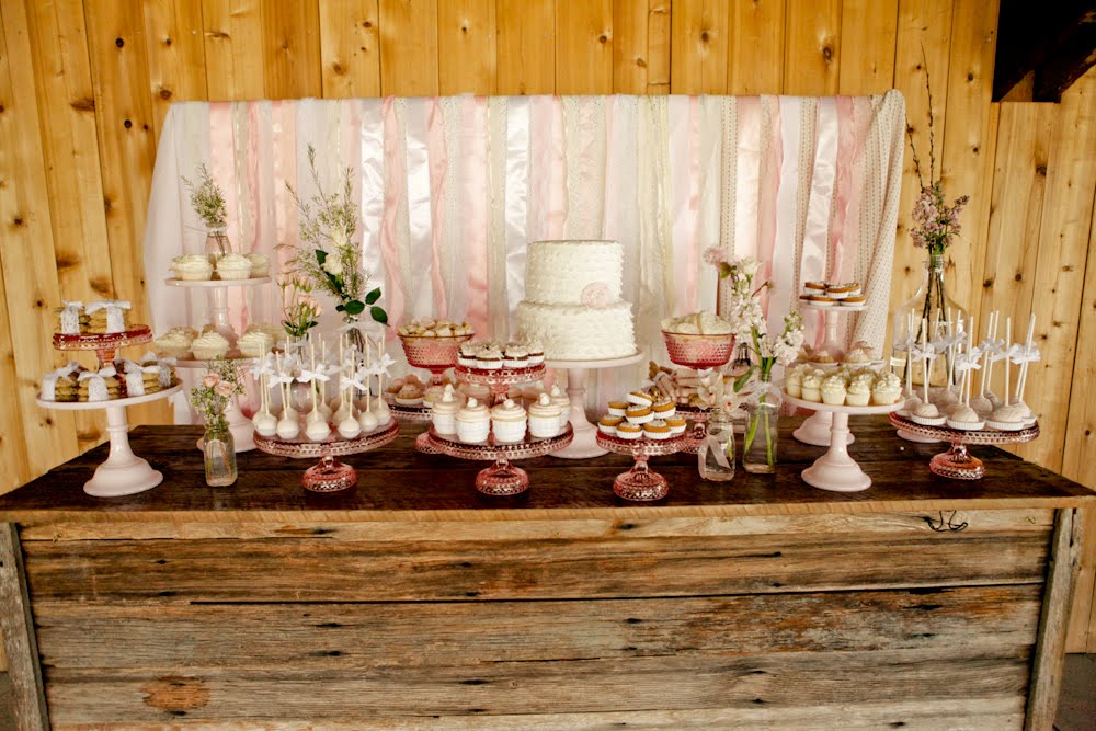 Vintage Pink Shabby Chic Dessert Table
