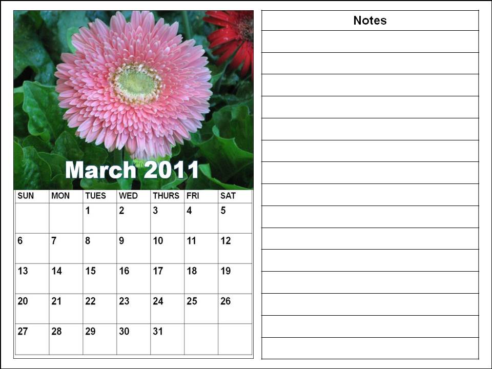 calendar template for march 2011. lank march 2011 calendar