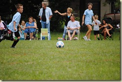 Elijah's first soccer game (21 August)
