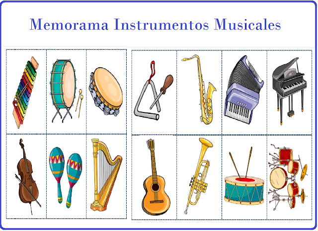 Recreativo Memorama De Instrumentos Musicales
