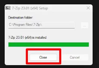 Install 7zip Pada Windows