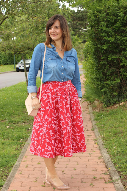 porter du jean avec tout, look du jour, jupe tara jarmon, les petites bulles de ma vie