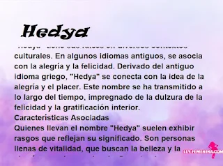 significado del nombre Hedya