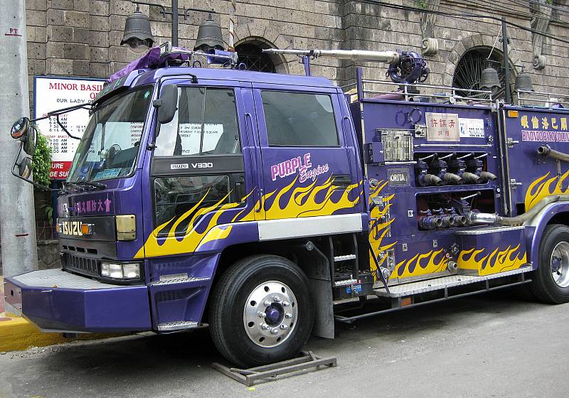 the ube purple yam hopia hence the color of its donated fire trucks