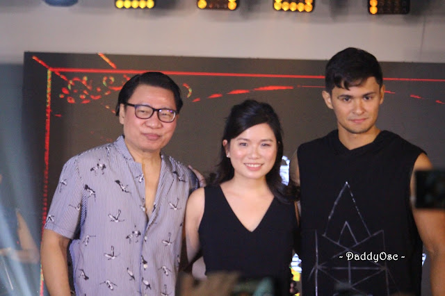 Filipino Designer Avel Bacudio , Jane Lim -Director of Shopee Philippines, and actor Matteo Guidicelli on "Avel x Matteo" launch