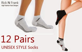 12 Pairs Of Unisex Ankle Socks (Buy 6 Get 6 Free) at Rs. 269