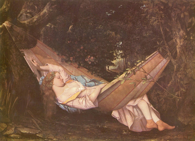 hammock,realism painting,gustave courbet