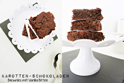 Karotten-Schokoladen Brownies mit Vanilla Bitter