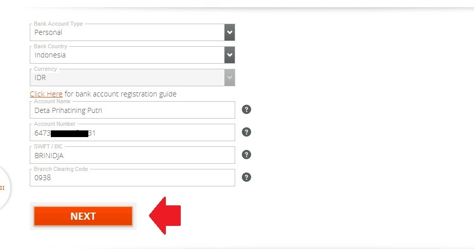 MAKSUD KODE KLIRING BANK 4 DIGIT ANGKA SAAT DAFTAR PAYONEER