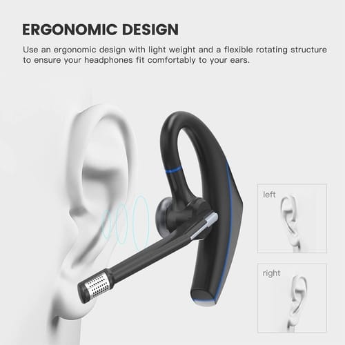 Strugglesz Bluetooth V5.0 Earpiece Hands-Free Earphones