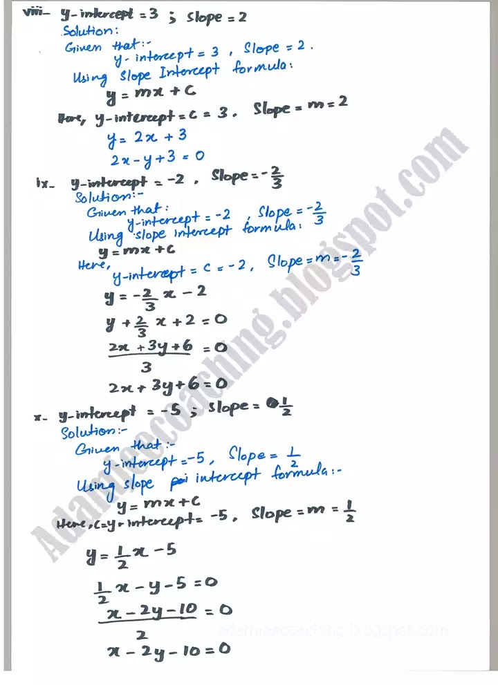 plane-analytic-geometry:-straight-line-exercise-7-3-mathematics-12th