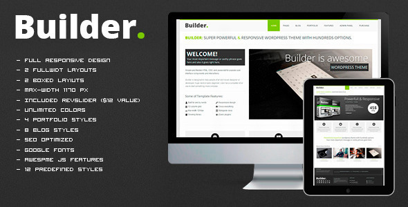 BUILDER - Responsive HTML Template - ThemeForest Item for Sale