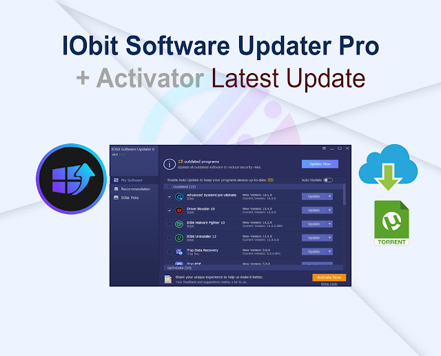 IObit Software Updater Pro 6.4.0.16 + Activator Latest Update