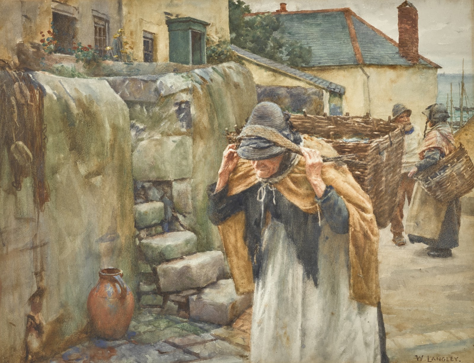 Walter Langley Carrying The Catch