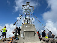 At the peak of Tre Signore (2553 m)