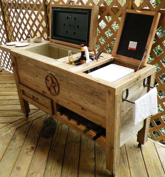 Outdoor Kitchen: NEW "SUPER DUPER" Hand-Made, Weathered Wood Outdoor 