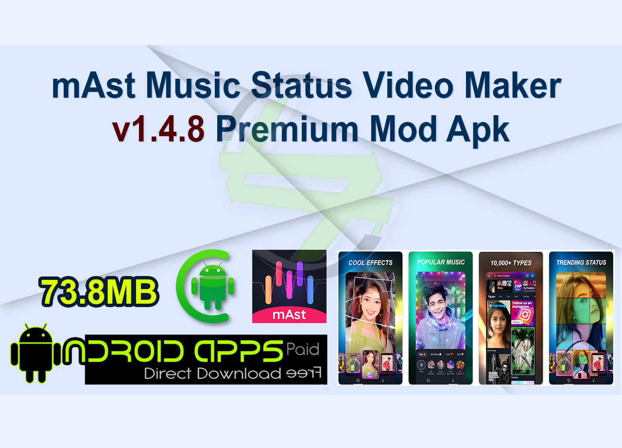 mAst Music Status Video Maker v1.4.8 Premium Mod Apk