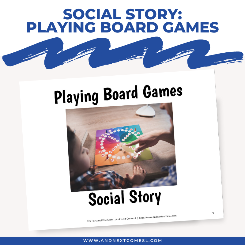 Playing board games social story