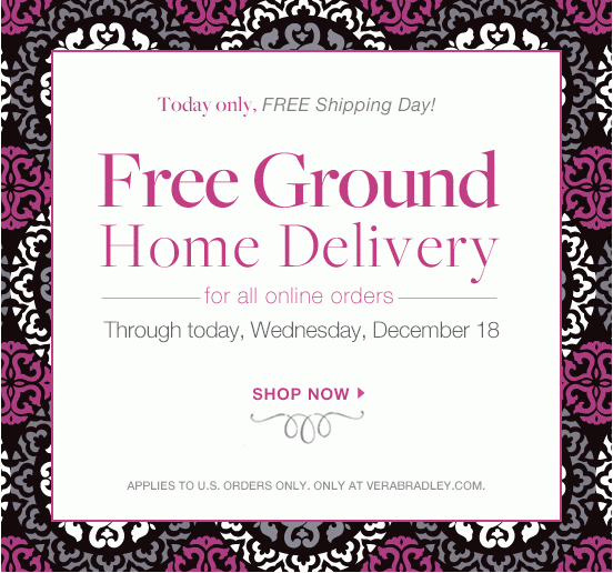 Vera Bradley Free Shipping Day