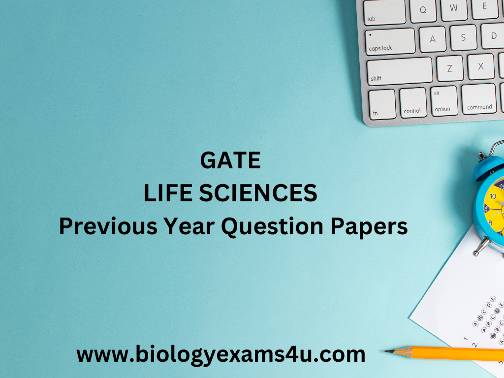 GATE Life Science 2011-2019 Question Paper with Answer Key