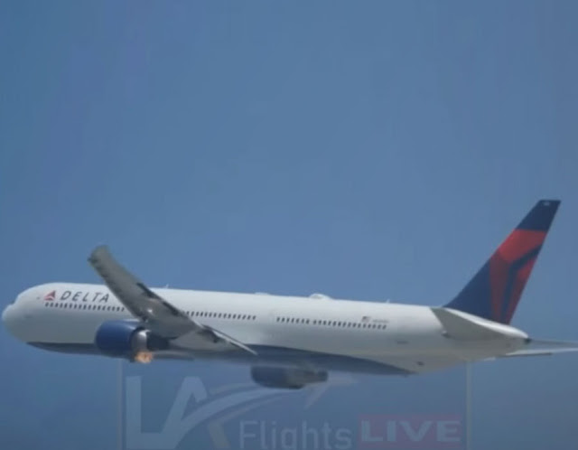 Delta Flight Emergency Landing after Engine Fire