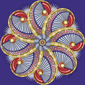 Rosemary's Jewels 2 mandala with a blank version to color