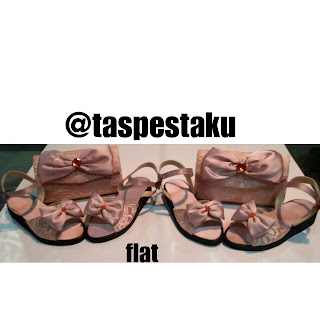 Seragaman tas pesta sandal flat