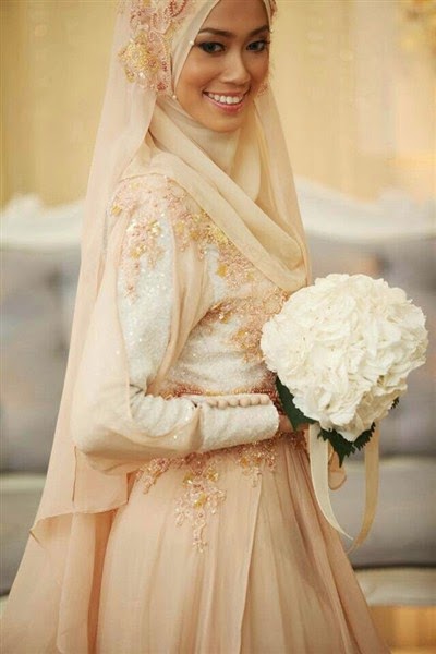 Contoh Baju Gaun Pengantin Muslim Islami Syar i Terbaru