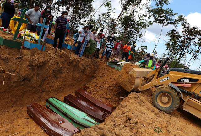 Videos Show mass graves being dug in Brazil as Coronavirus deaths Escalates