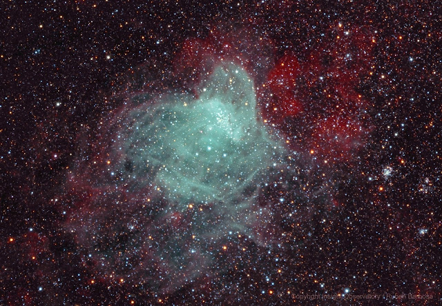 NGC 346 located in the southern constellation Tucana imaged on ATEO-3. Image data by Franck Jobard and processed by Ruben Barbosa.