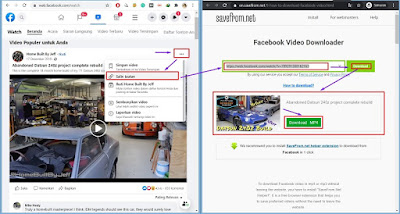 Cara download video facebook dengan savefrom.net