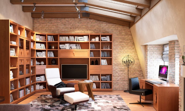 Small Loft Library Ideas